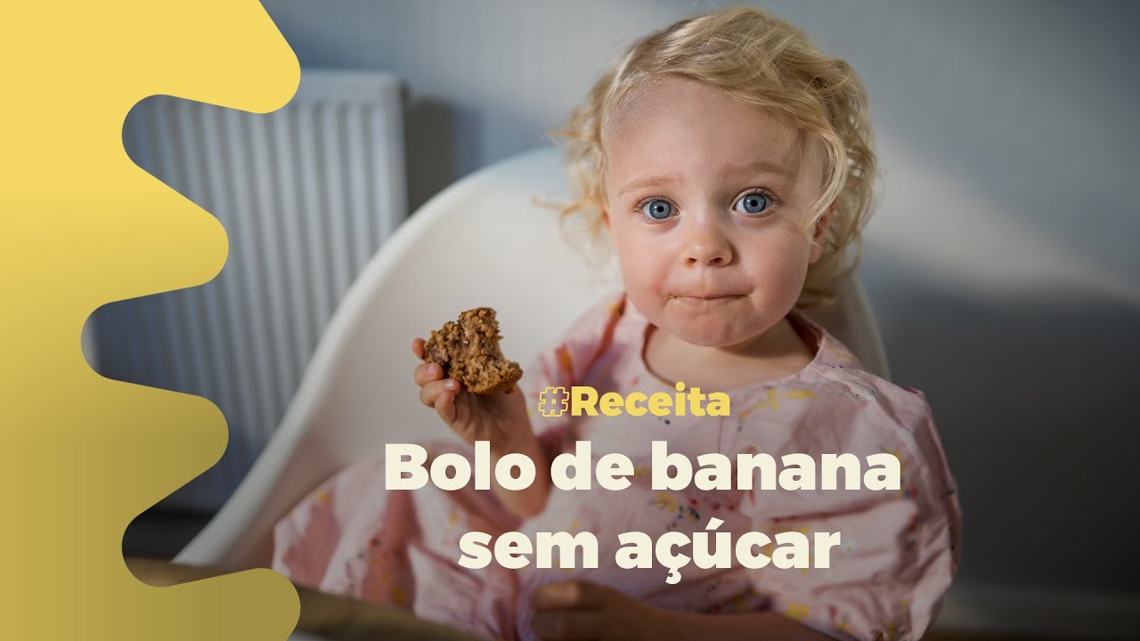 Receita de bolo de banana e aveia sem açúcar que a Alice ama 🍰