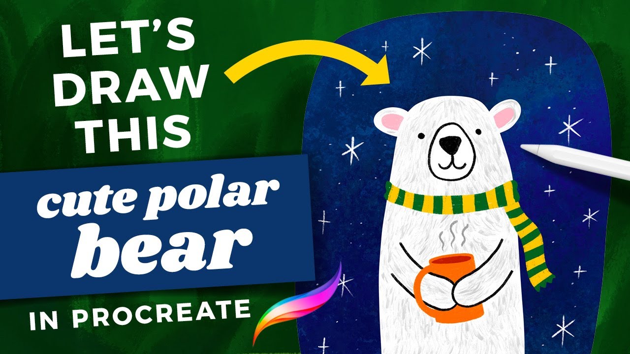 How to Draw a Cute Polar Bear // Procreate Tutorial