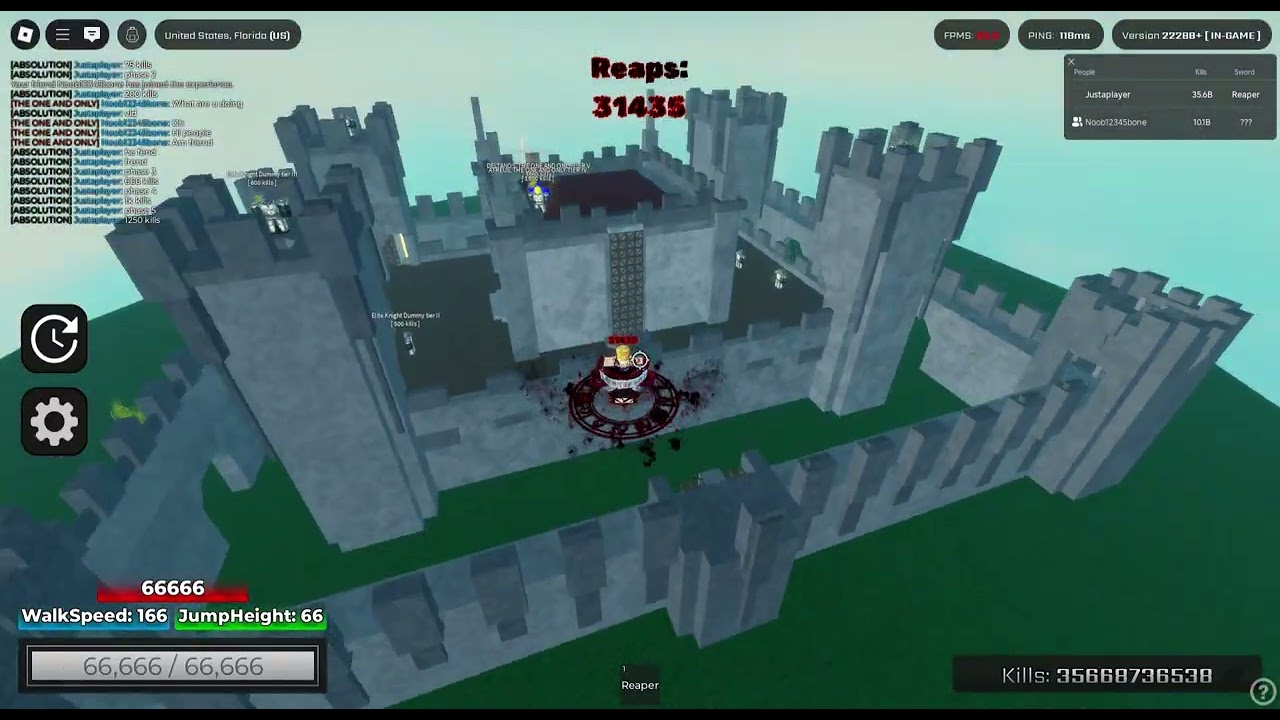 Reaper Showcase KSFU (Killstreak Sword Fighting Universe)