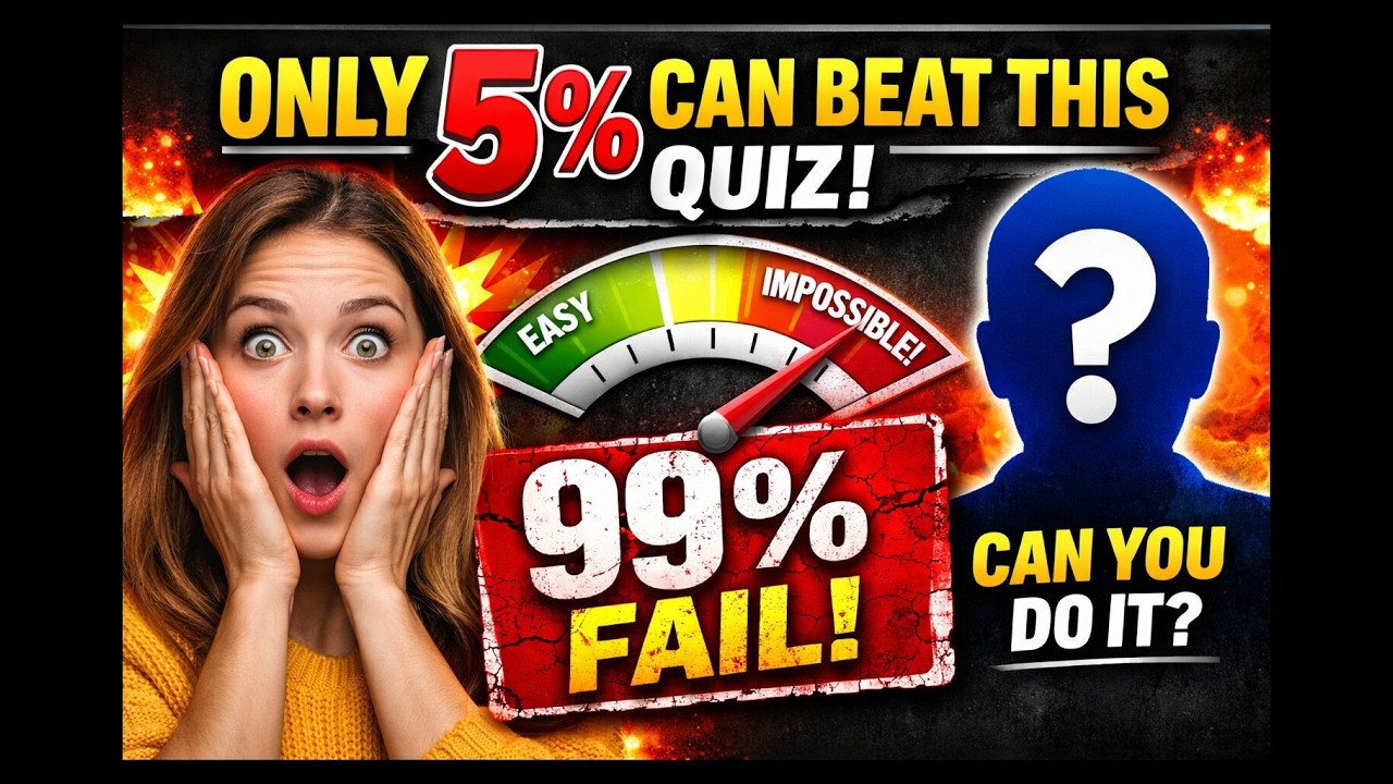 Only 5% of People Can Finish This Quiz - General Knowledge Trivia
