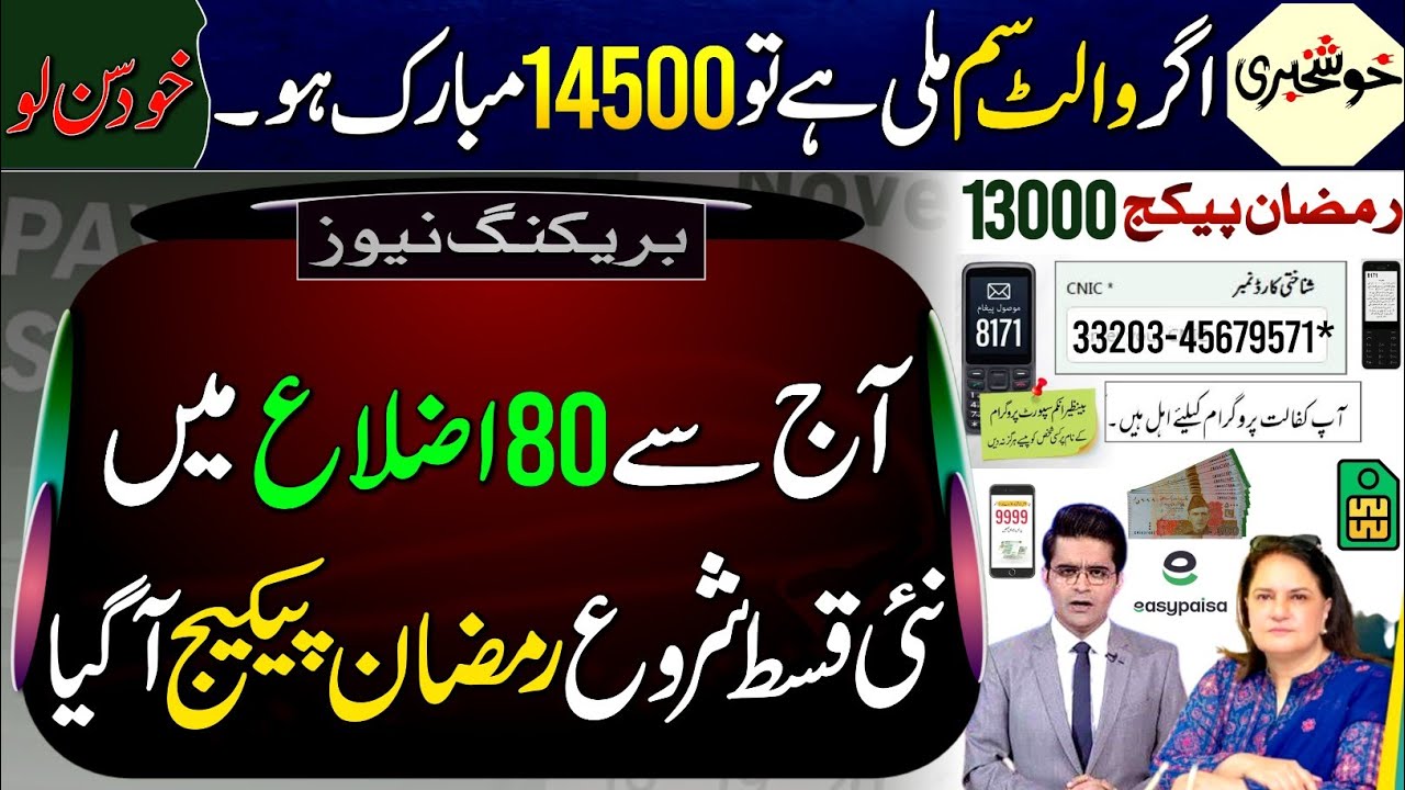 BISP New Payment Start From Today | BISP District List | 8171 Payment Check by CNIC | Ramzan Package