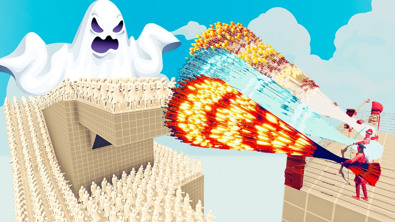 100x GHOST + 2x GIANT vs 3x EVERY GOD - Totally Accurate Battle Simulator TABS