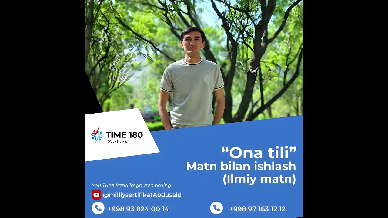 Abdusaid Abdupattayev. Milliy sertifikat matn bilan ishlash (ilmiy matn).