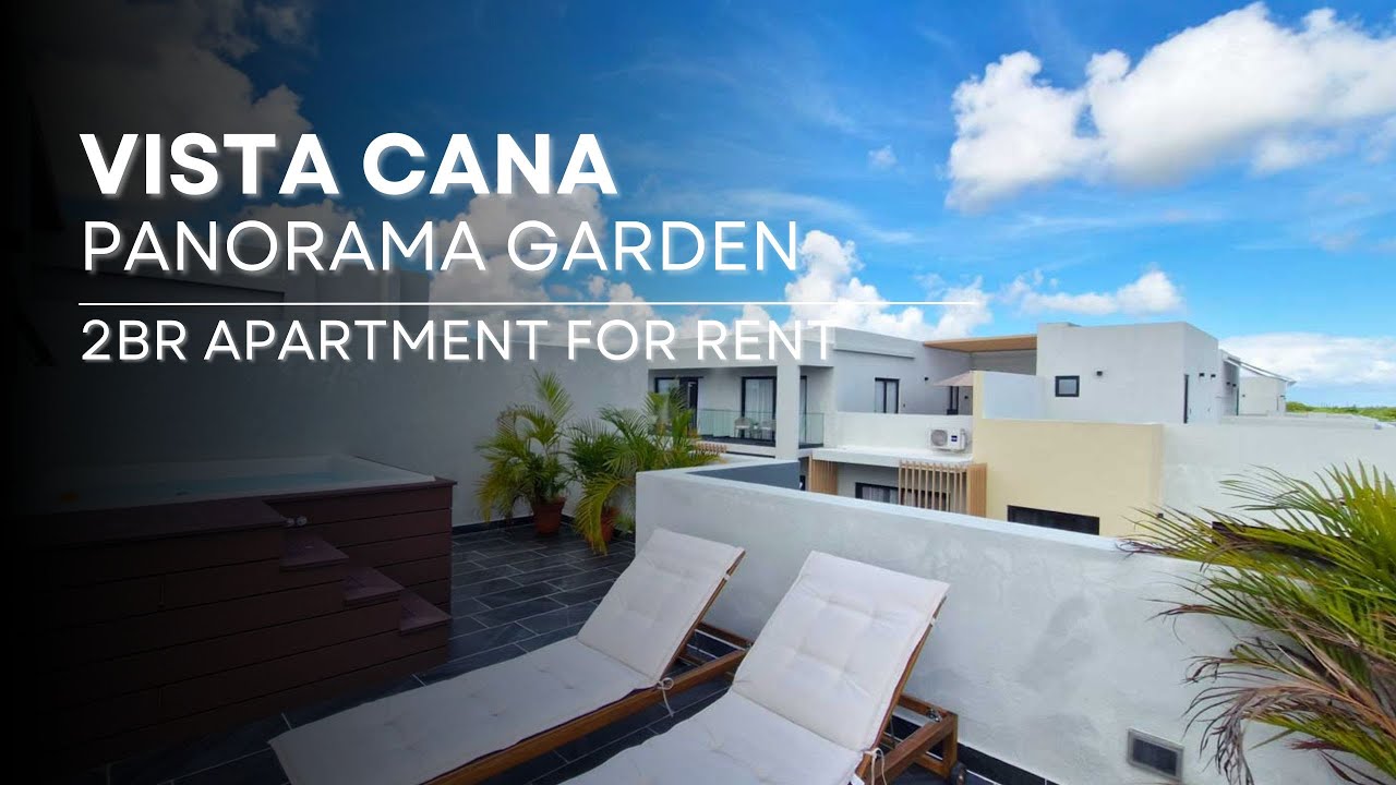 For rent 2 bedroom apartment with golf view in Panorama Garden, Vista Cana, Dominican Republic