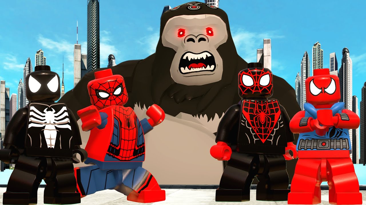 TEAM SPIDER-MAN VS GORILLA GRODD (KING KONG) - EPIC BATTLE