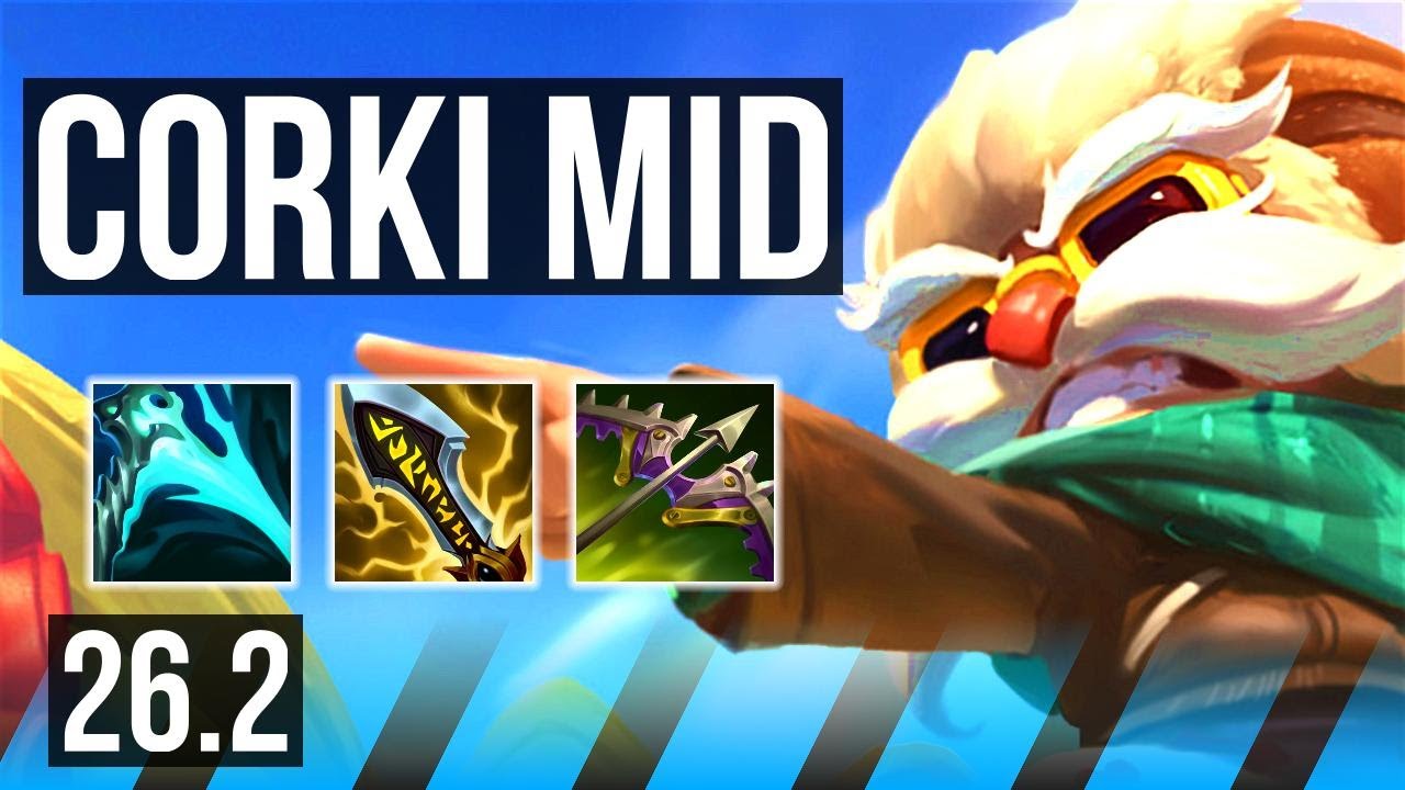 CORKI vs YASUO (MID) | EUW Grandmaster | 26.2