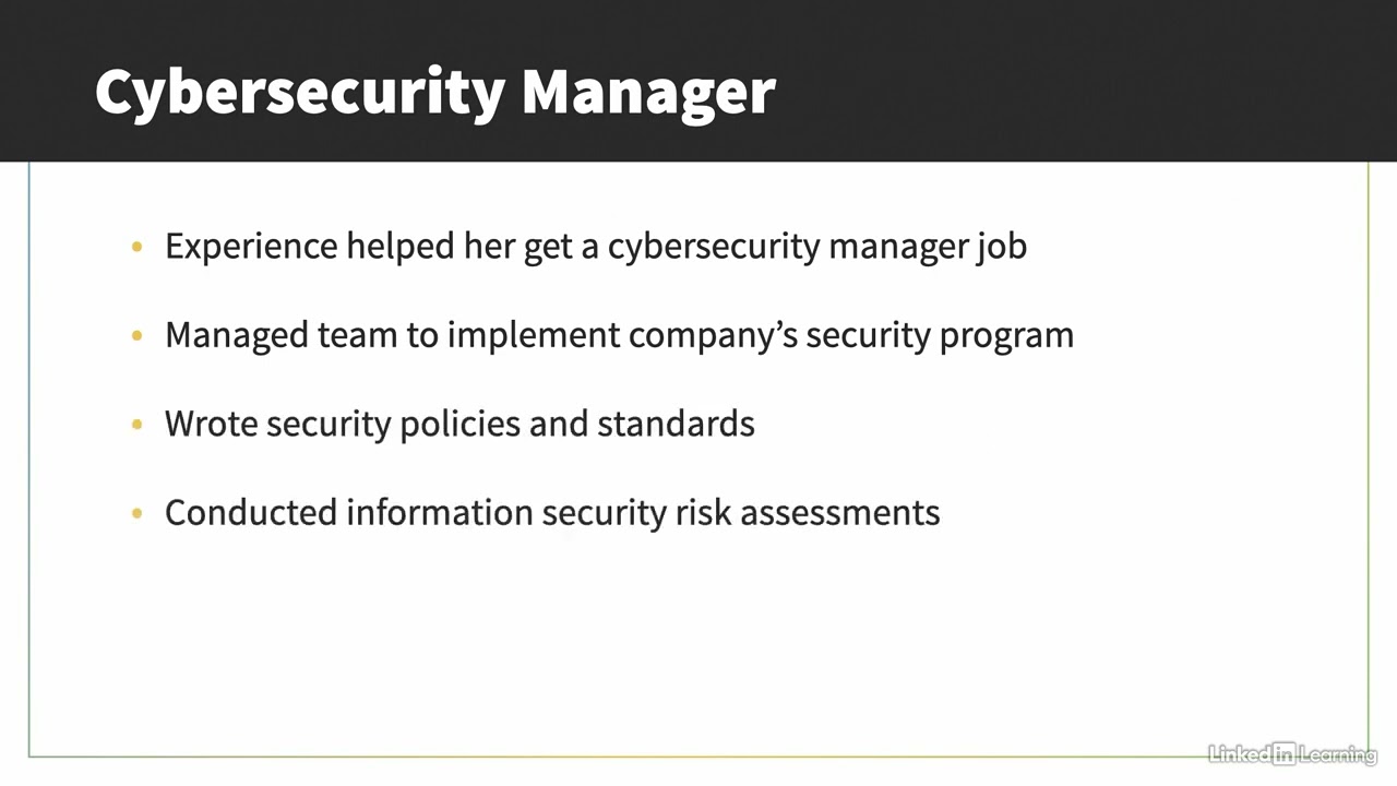 Example Career path : CISO