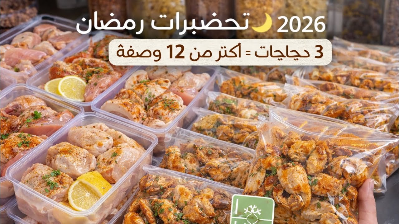 15 طبق من 3 دجاجات فقط 😱 | أقوى تحضيرات رمضان 🌙 2026 راح تنقص عليك التعب و الجهد💪