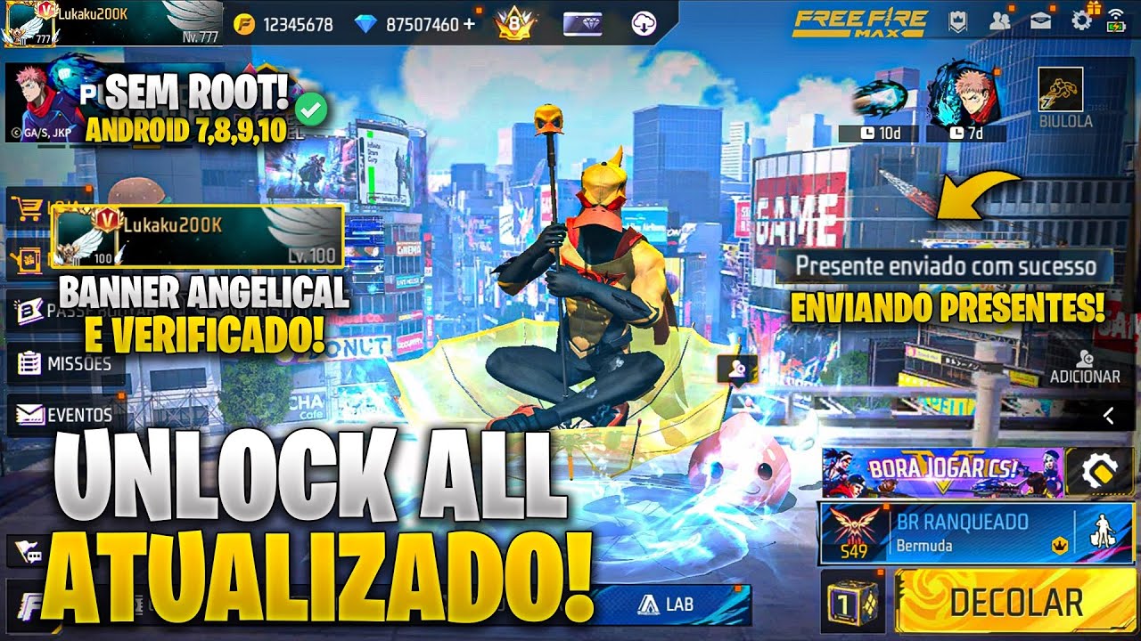 (FUNCIONOU! 😱) COMO LIBERAR TODAS AS SKINS DO FREE FIRE GR&Aacute;TIS! UNLOCK ALL ANDROID ATUALIZADO