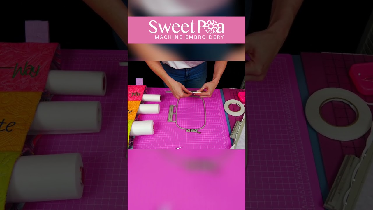 Double Sided Tape Embroidery: Stabilizer Hoop Secrets Revealed! #machineembroidery