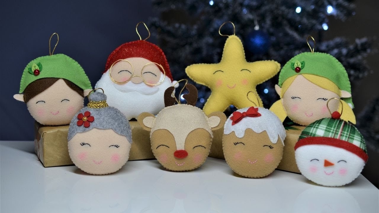 PINGENTES DE NATAL EM FELTRO - PASSO A PASSO E MOLDES GRATUITOS | Mari Ubialli