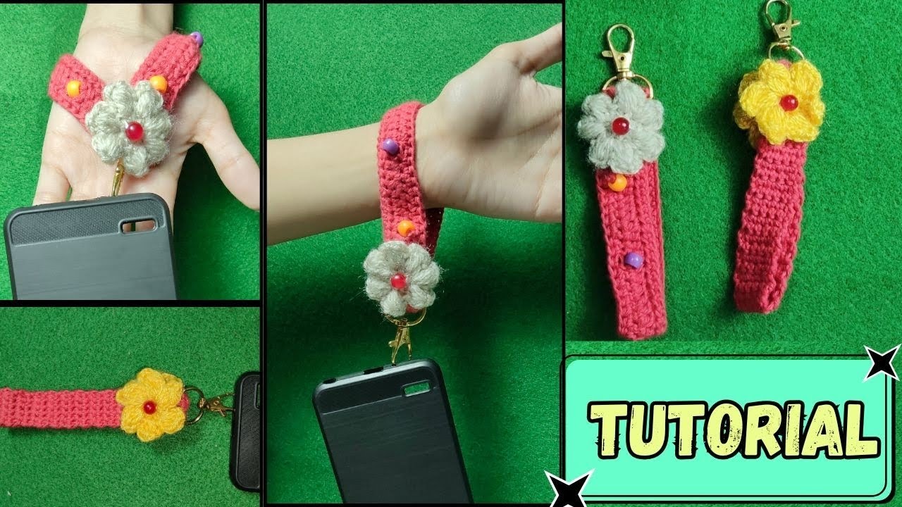 🌹Crochet Trendy Phone Strap l Phone Cord Hook - STEP BY STEP GUIDE🌹