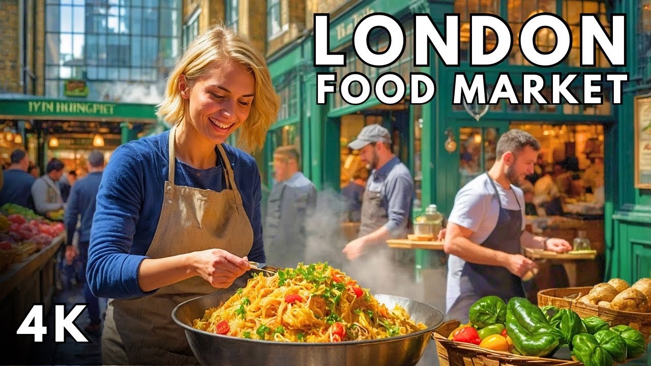 🇬🇧 The Best Food Market in London – Borough Market, a London's Foodie Haven | 4K HDR