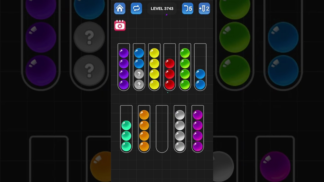 Ball Sort Puzzle by Guru Game: Levels 3741, 3742, 3743, 3744, 3745