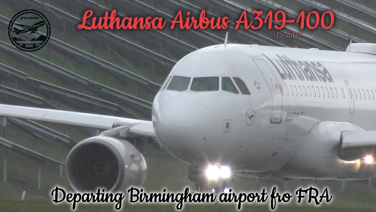 D-AIBF Lufthansa Airbus A319-100 departing Birmingham Airport for FRA