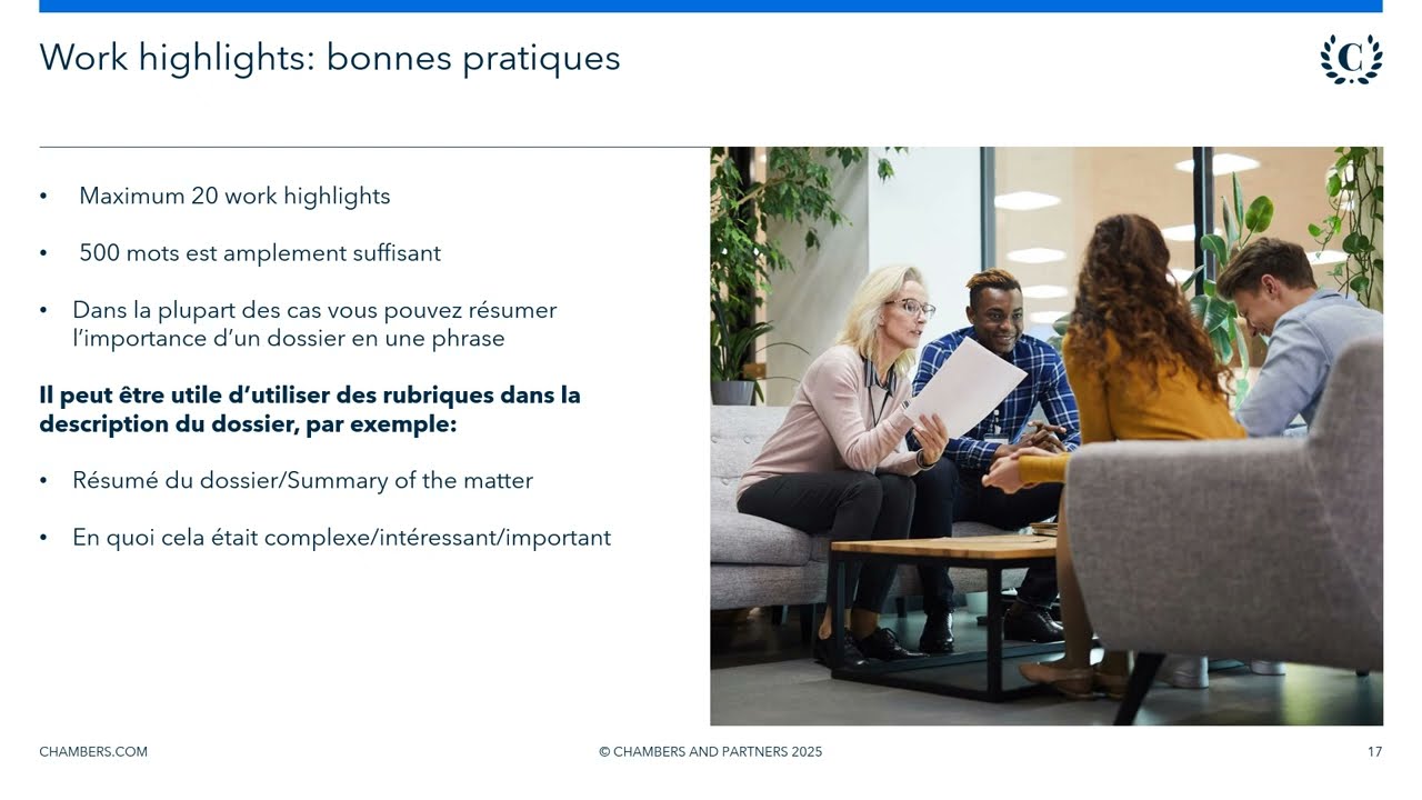 Chambers France Webinaire | From Submission to Ranking