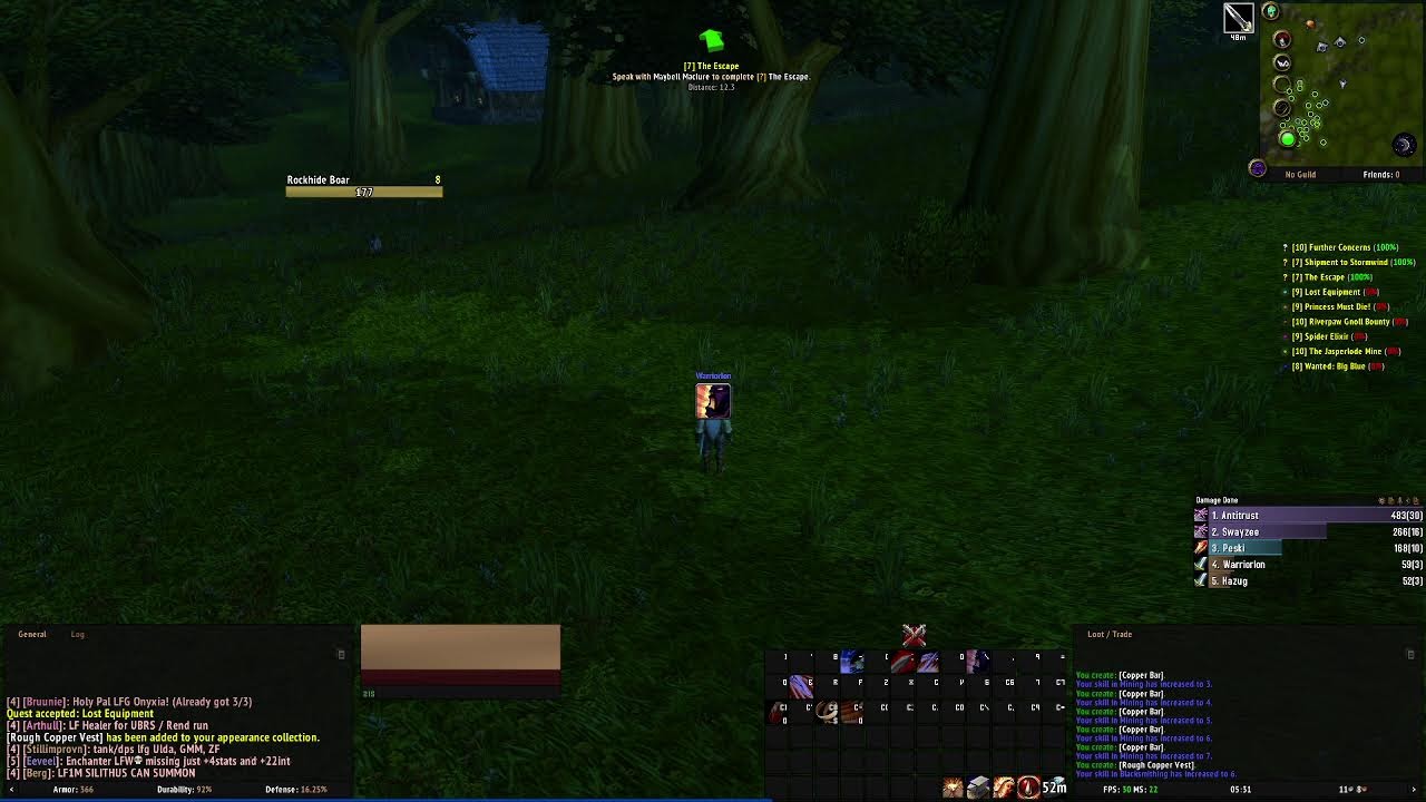 Project Epoch Warrior Leveling