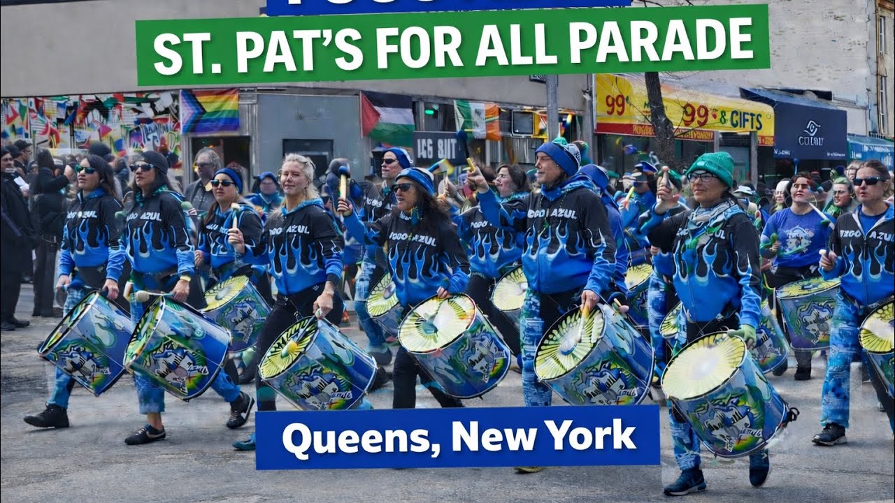 ☘️🥁 The Electrifying Fogo Azul NYC at the St. Pat&rsquo;s Parade for All &mdash; Queens, New York