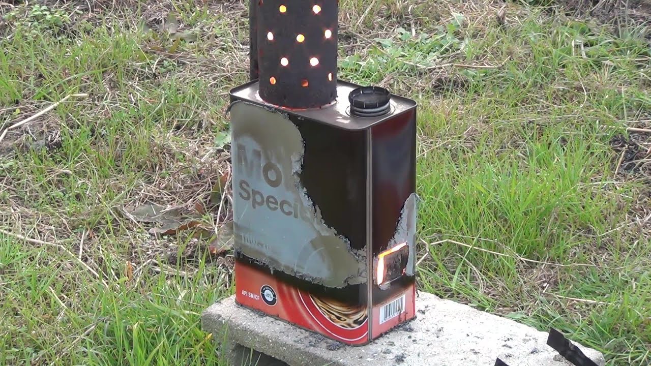 4Lオイル缶廃油ストーブは耐久性が低いので新しく作りなおします