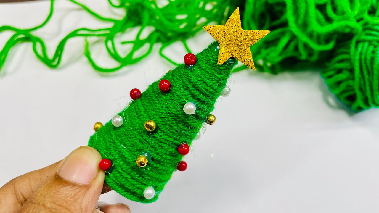 WOW! Mini Wool Yarn Christmas Tree🎄Easy DIY Christmas Decor Idea
