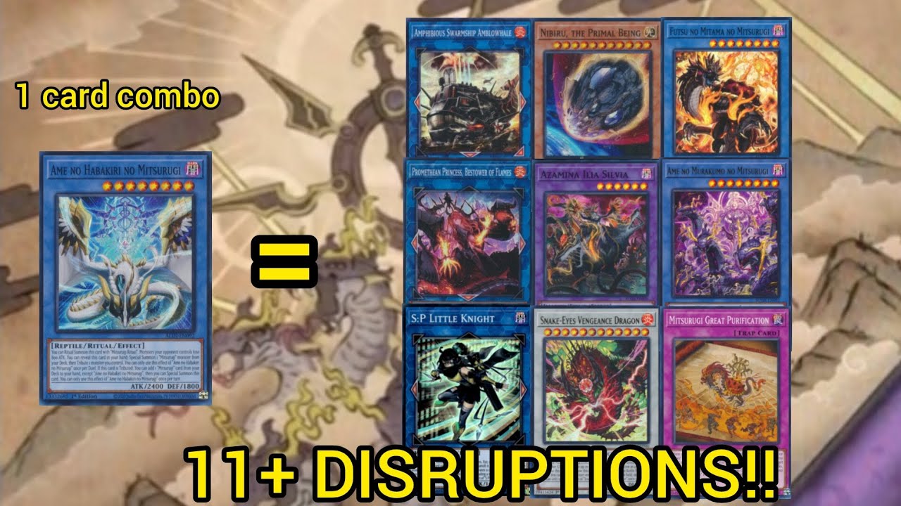 YU-GI-OH! BUDGET Mitsurugi snake-eye Azamina one card combo + followup + Decklist