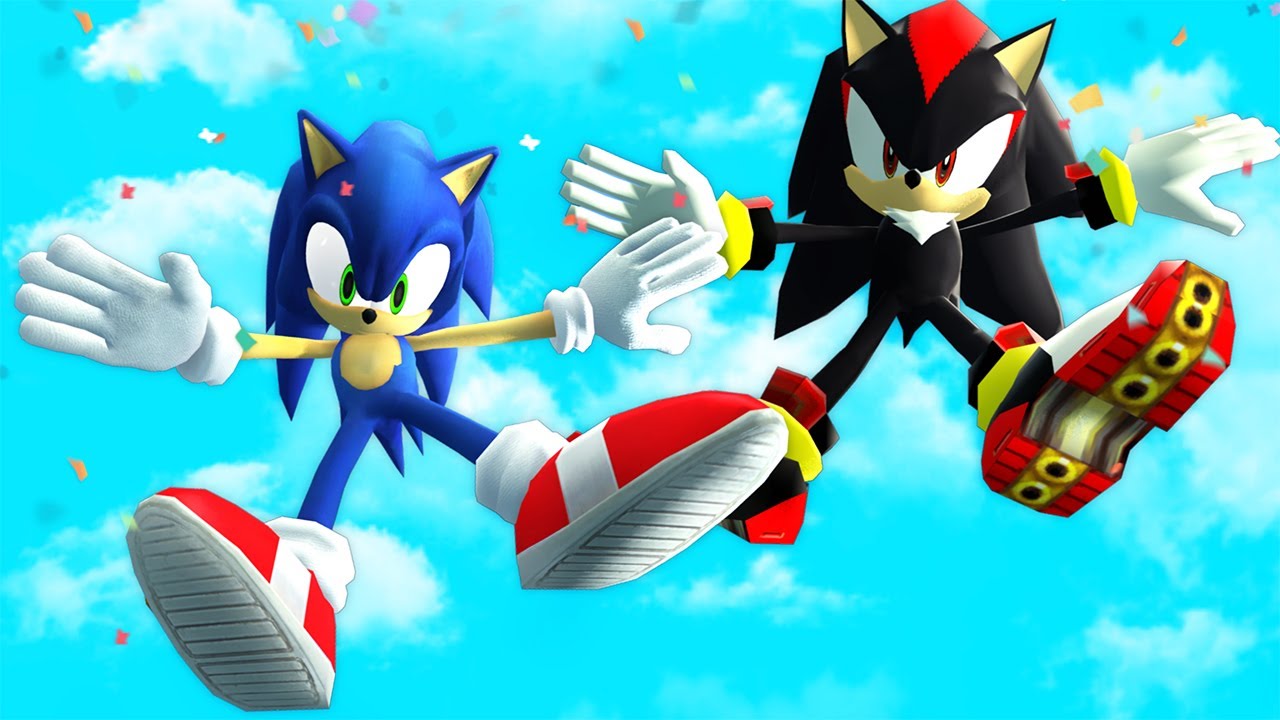 GMOD • Sonic and Shadow Knuckles • Legendary Ragdolls [Jumping, Slides]