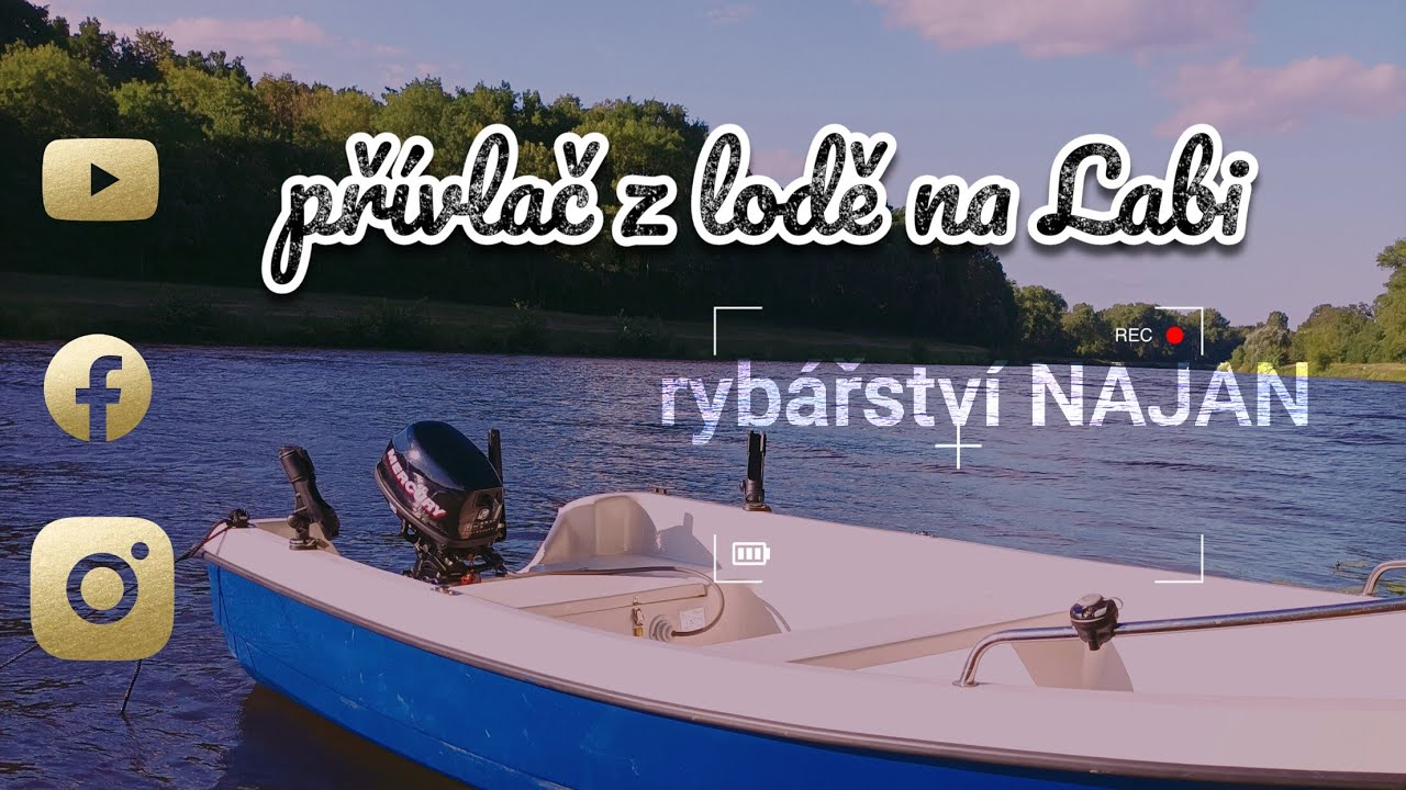 přívlač z lodě na Labi