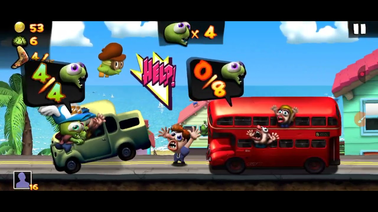 Jogando Zombie Tsunami