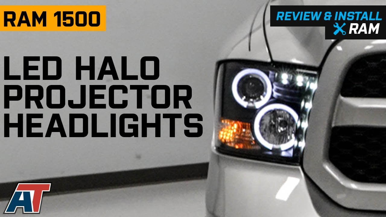 2009-2018 RAM 1500 LED Halo Projector Headlights Black Housing Review & Install