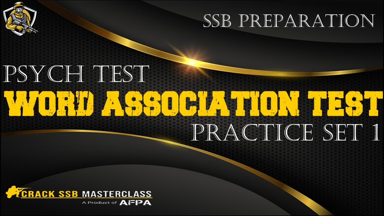 WAT PRACTICE SET-1 | Word Association Test | SSB PSYCH TEST PREPARATION | CRACKSSBMASTERCLASS