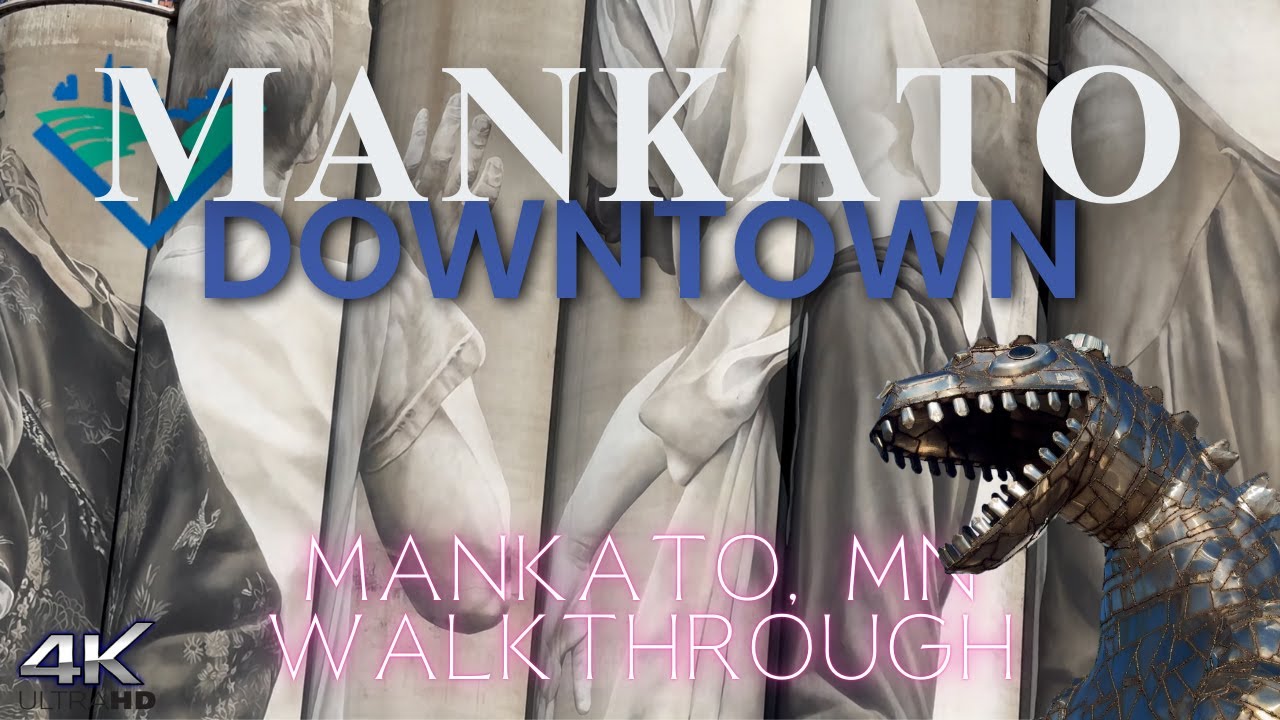 Downtown Mankato Virtual Walking Tour with Trivia track! | Mankato, MN | #4K
