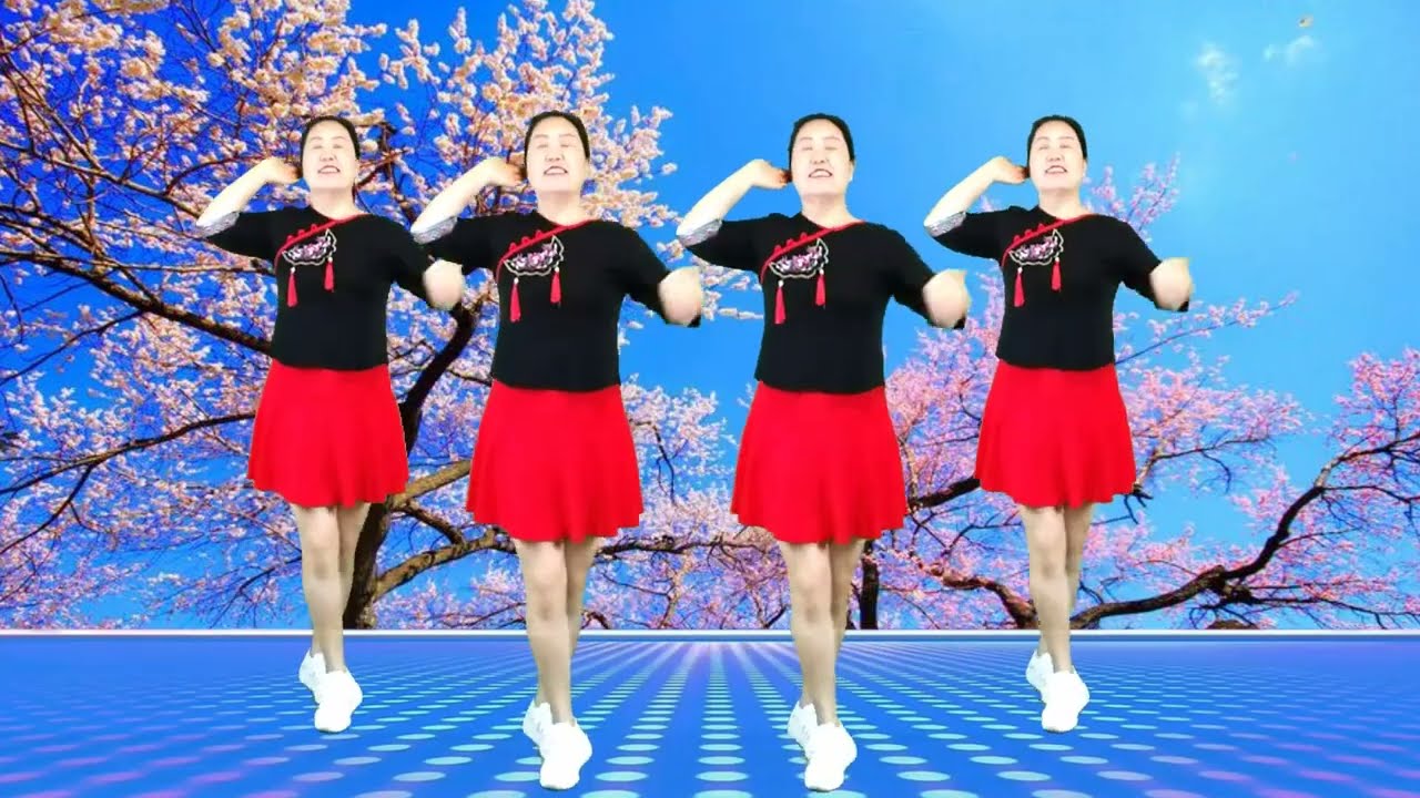 动感欢快弹跳舞《杏花落》版本二来了，歌醉舞更美，广场舞跳起来