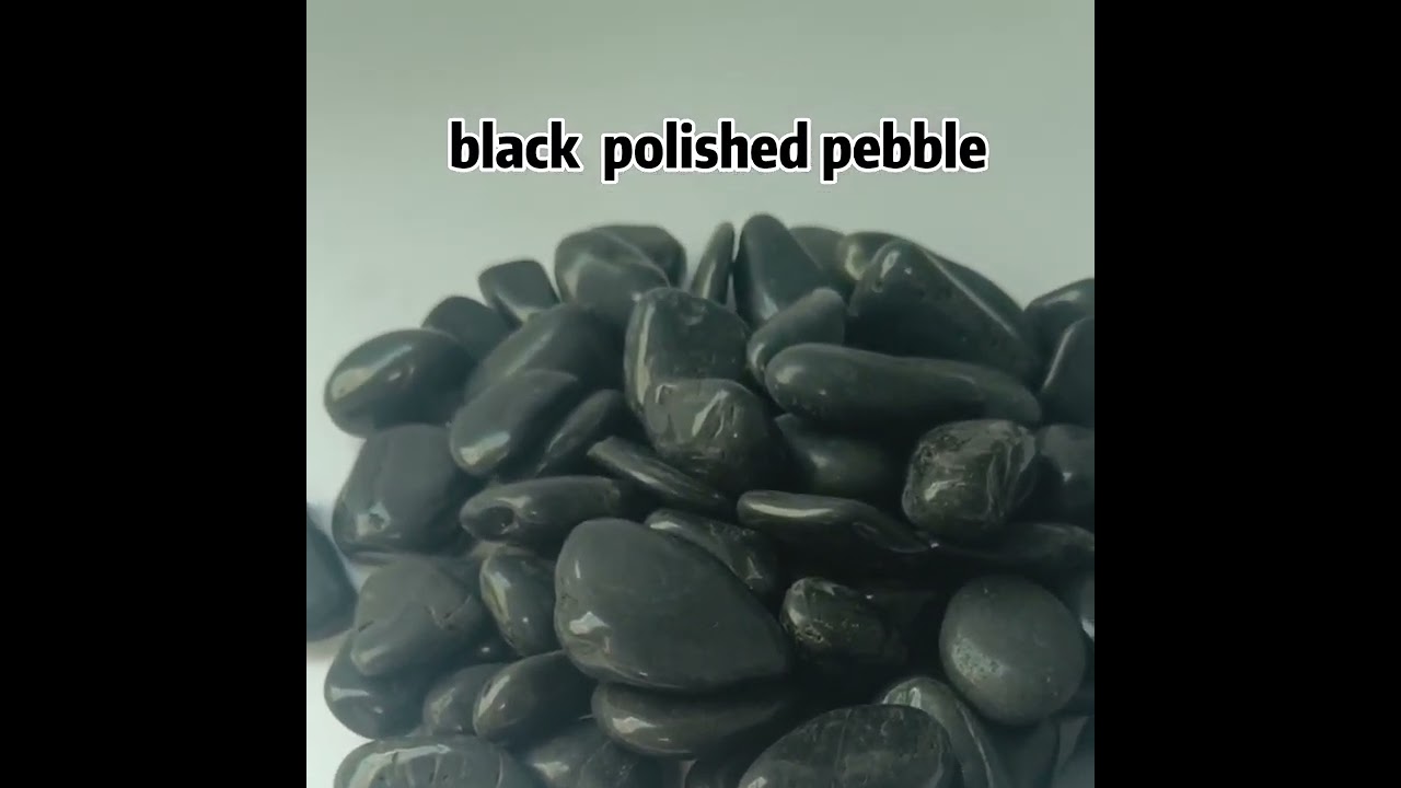Natural Decorative Garden Landscape River Rock Polished Stone Black Pebble