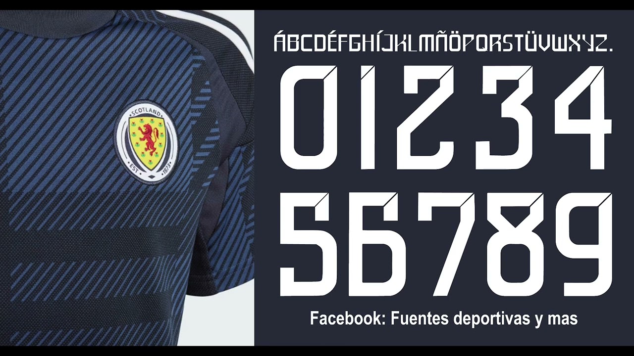 Tipografia Escocia Euro 2024 Adidas font Scotland Euro 2024