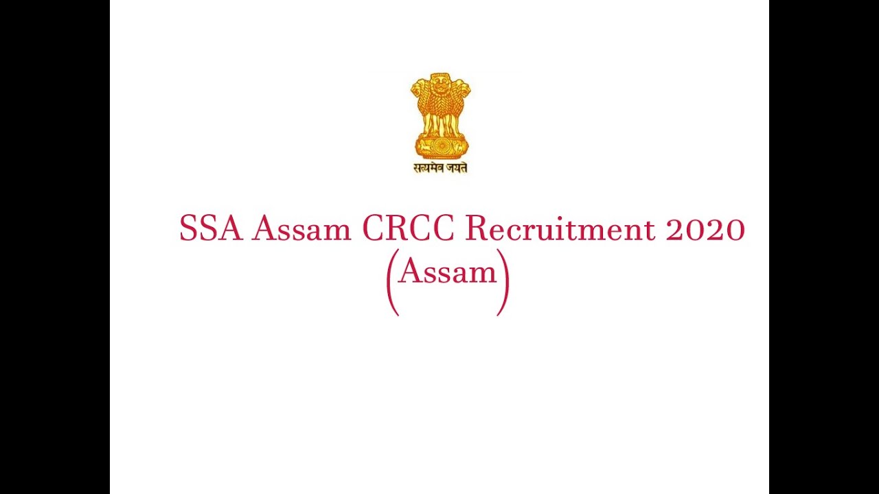 SSA Assam CRCC Recruitment 2020 &ndash; 1842 Vacancies Open