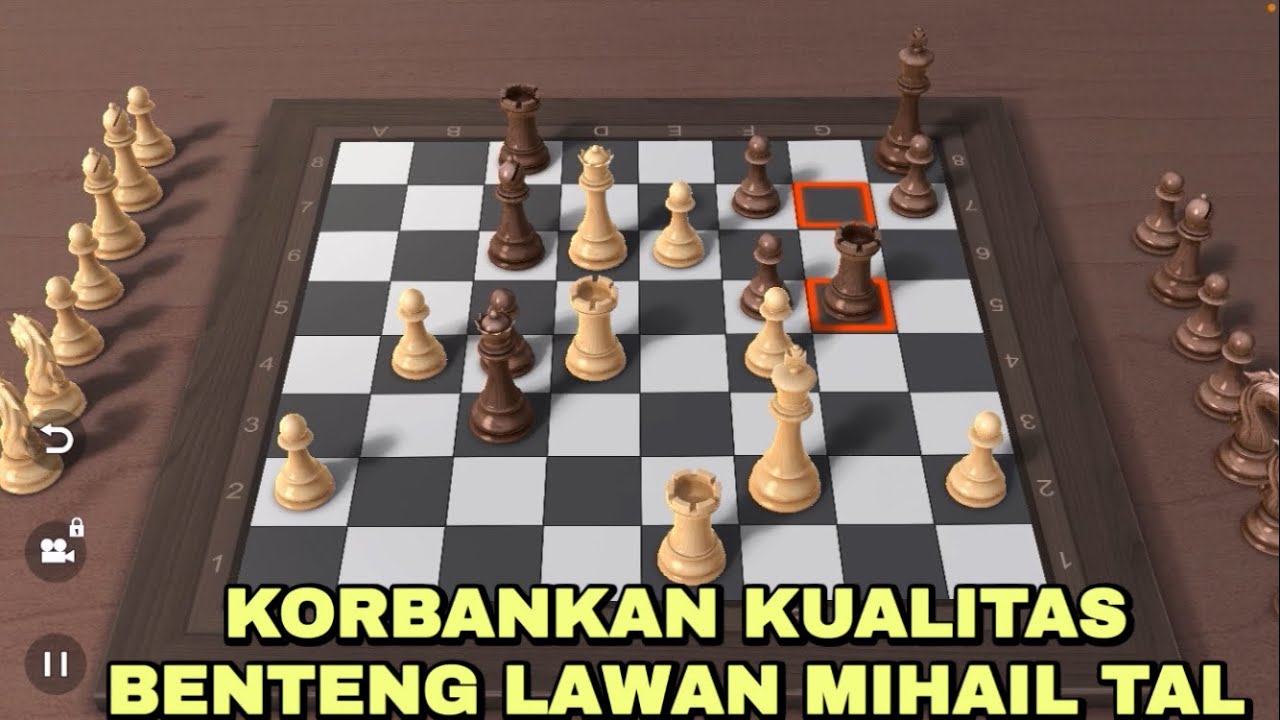 BIDAK HITAM BERANI SEKALI KORBAN BENTENG LAWAN MIHAIL TAL