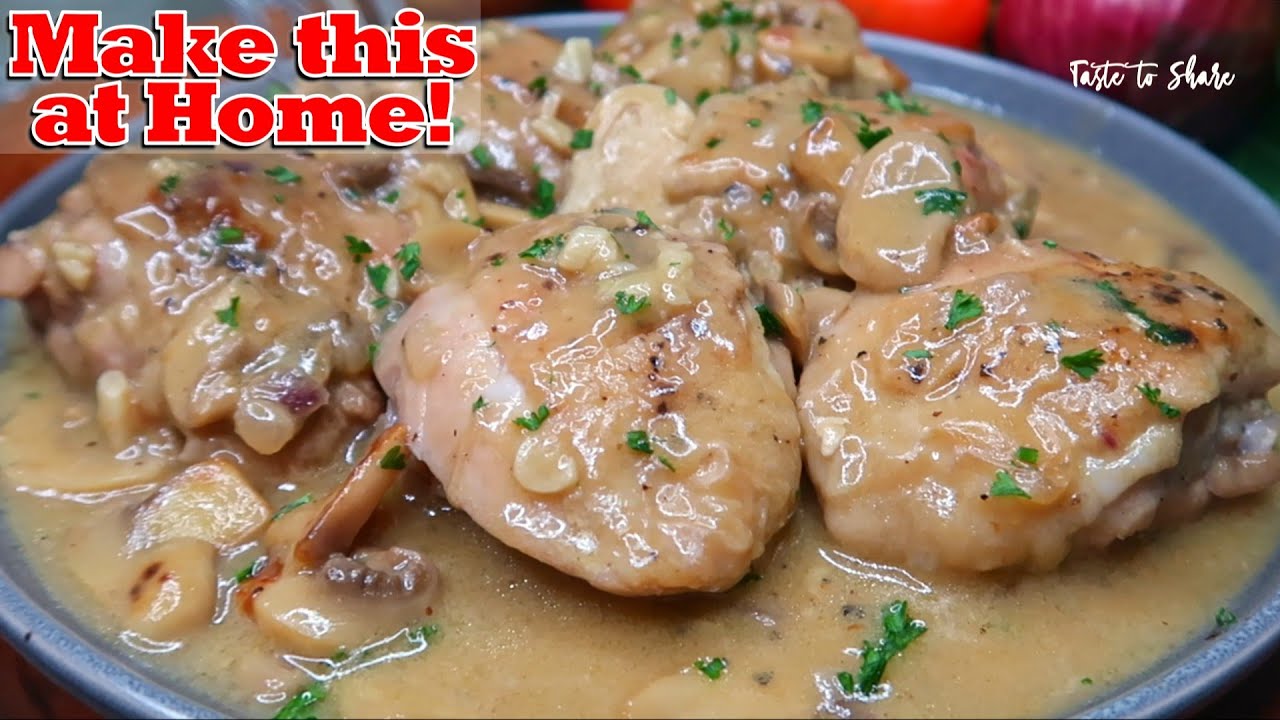 Tasty! CHICKEN thigh & GRAVY Turned out VERY DELICIOUS 💯✅ SHARING SIMPLE WAY to COOK Chicken thigh