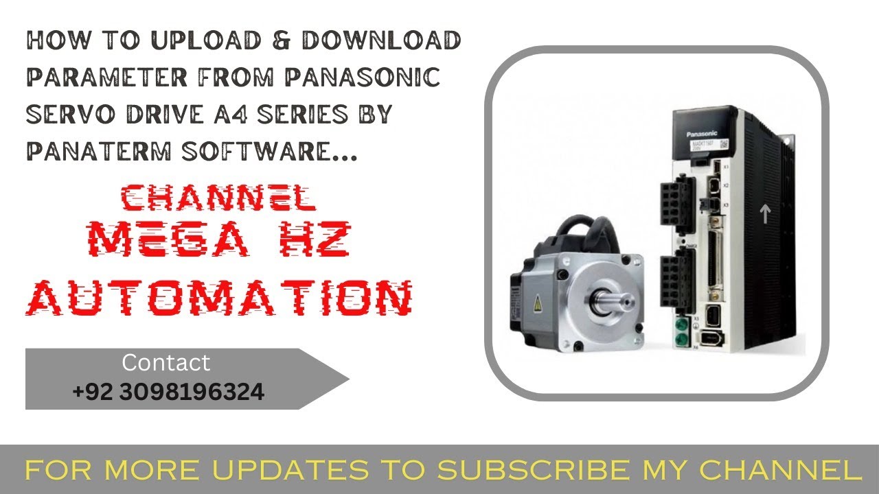 Panasonic A4 Servo Drive | How to Upload & Download Parameters Using Panaterm Software #panasonicA4