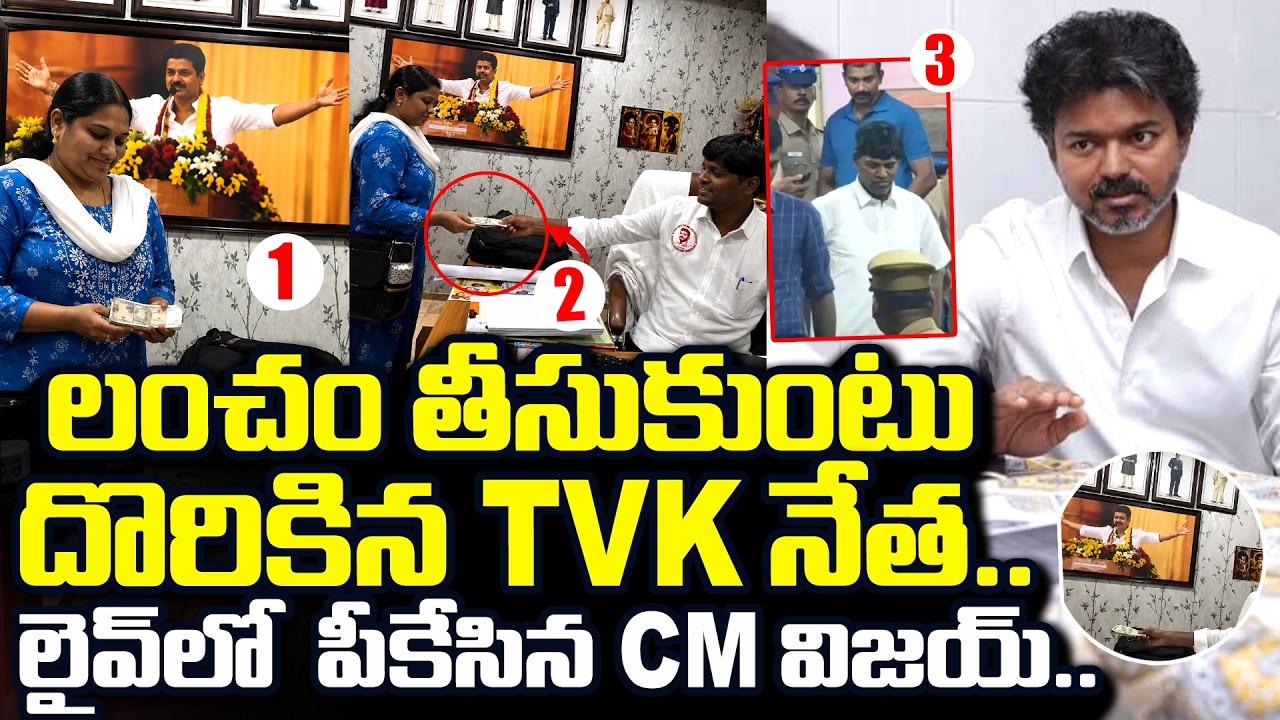 CM Vijay Suspend TVK Leader | లంచం తీసుకుంటు దొరికిన TVK నేత.. | CM Vijay News | SumanTV Sai
