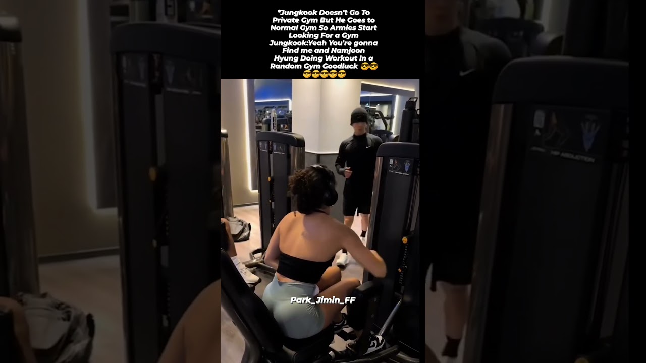 Jungkook Randomly Appeared In Her Gym Vlog🥵🥵🥵#bts#rm#jin#suga#jhope#jimin#v#jungkook