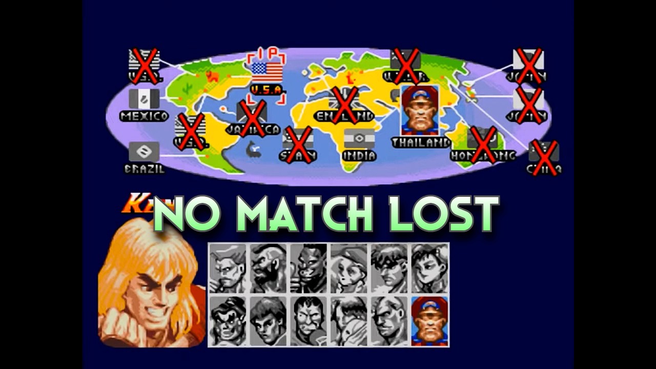 Ken Full Playthrough 🔥 Super Street Fighter 2: The New Challengers (Sega Genesis, 1993)