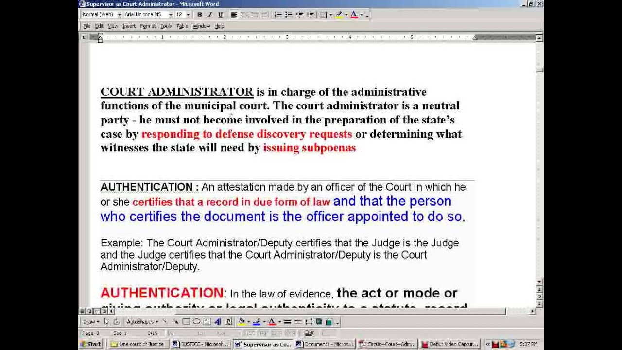 Court Administrator  Clerk of the Court