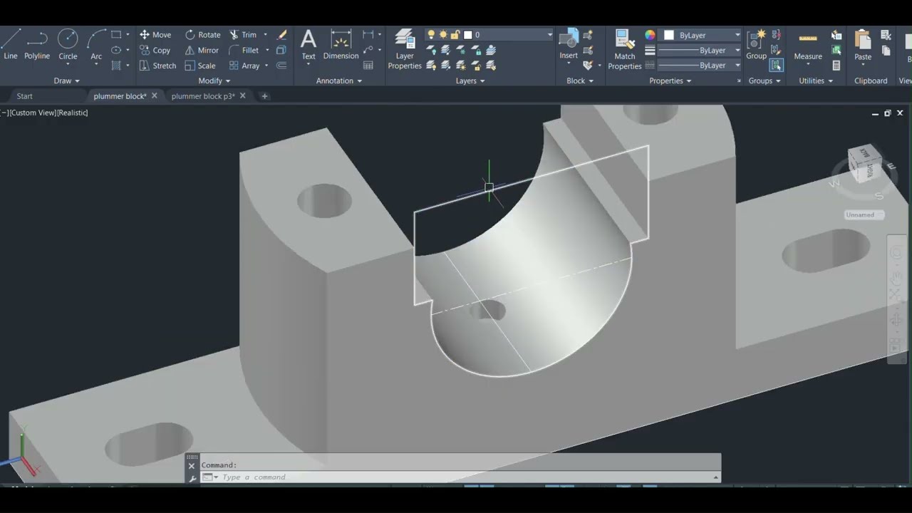 Plummer block Ep 5 #autocad