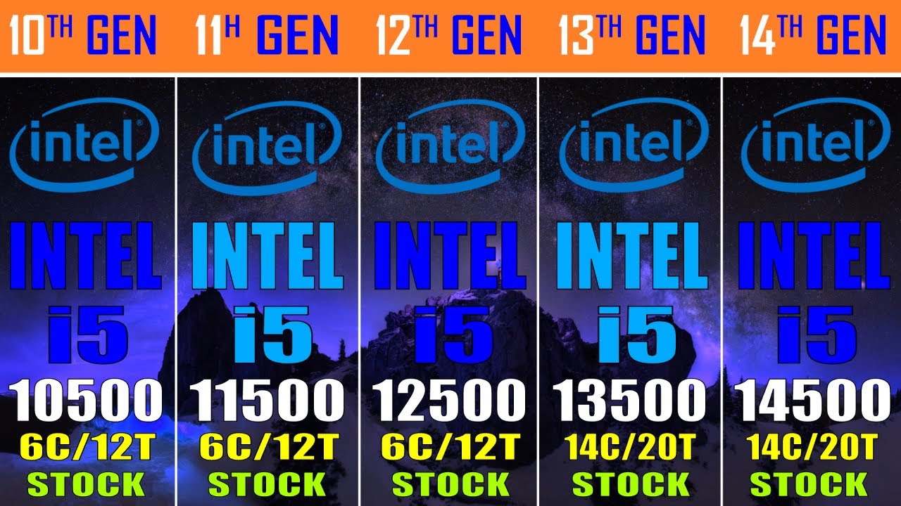 INTEL i5 10500 vs INTEL i5 11500 vs INTEL i5 12500 vs INTEL i5 13500 vs INTEL i5 14500 ||