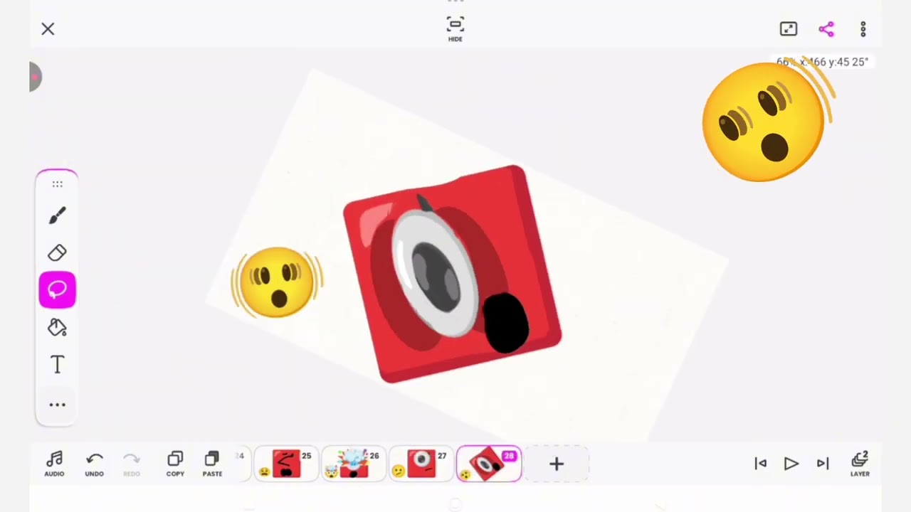 Transformation Numberblock One Into Emojis In Flipaclip Part 5 | Emoji Block One 