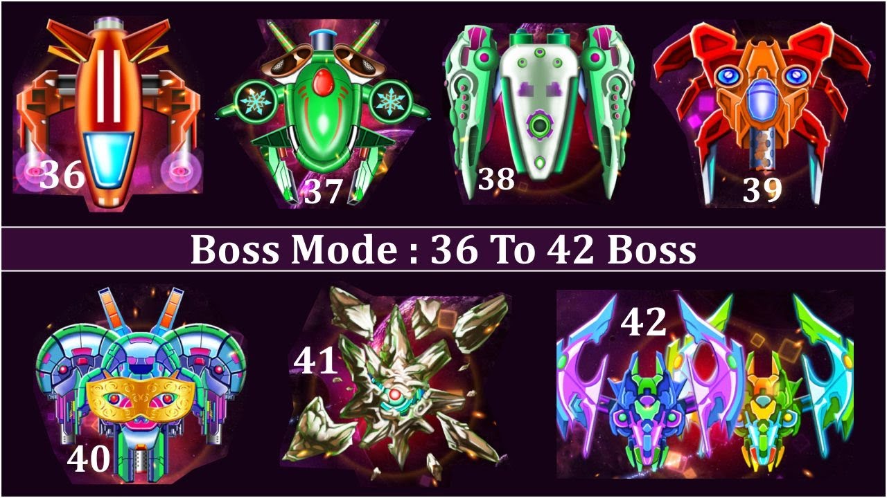 Galaxy Attack: Alien Shooter | New Boss Mode | 36 to 42 Boss Walkthrough | By Apache Gamers Official