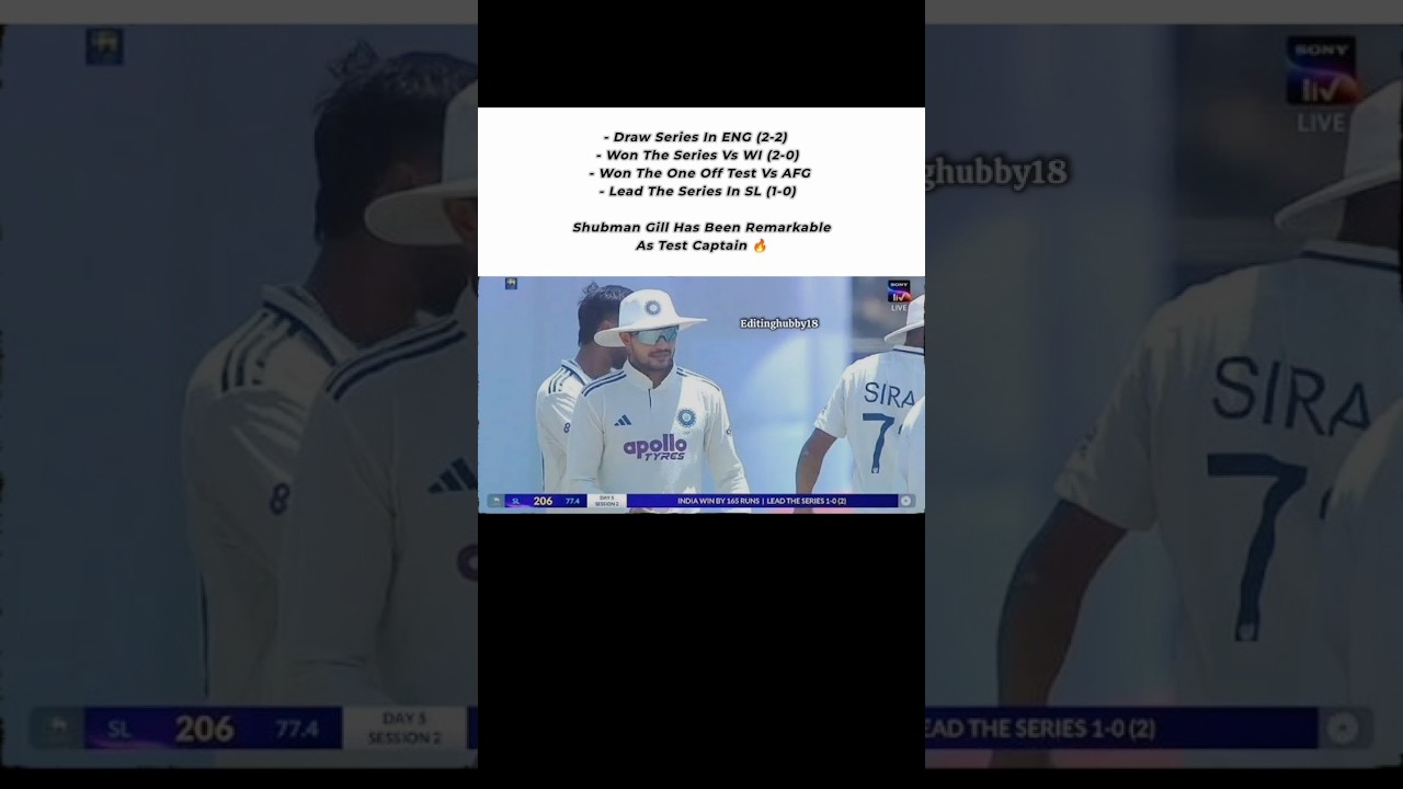 Gill Shining As Test Captain 🔥 #shubmangill #testcricket