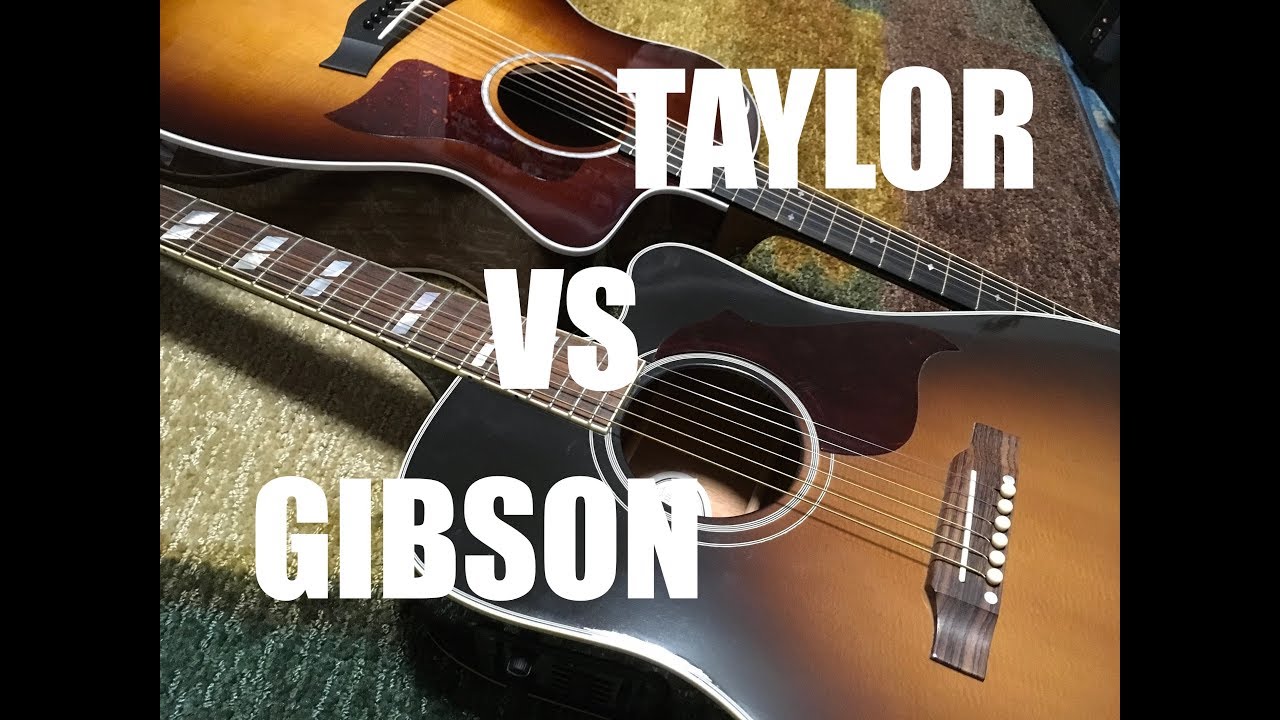 Taylor 214ce против Gibson Hummingbird Pro (прямой и комнатный микрофоны)