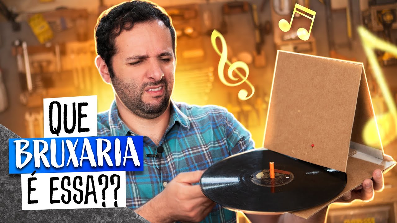 VITROLA de PAPELÃO funciona? Nós TESTAMOS o GRAMOFONE CASEIRO!