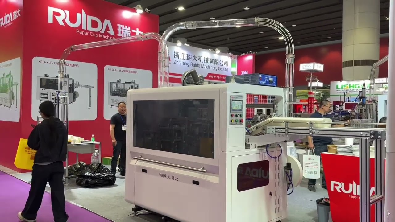 Ruida paper cup Machines showing on Printing South China 2025